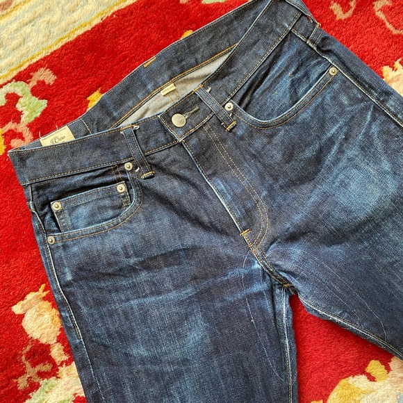 J Crew 484 Slim Raw Ridgid Jeans 30 x 32 Japanese Kaihara - Picture 8 of 14